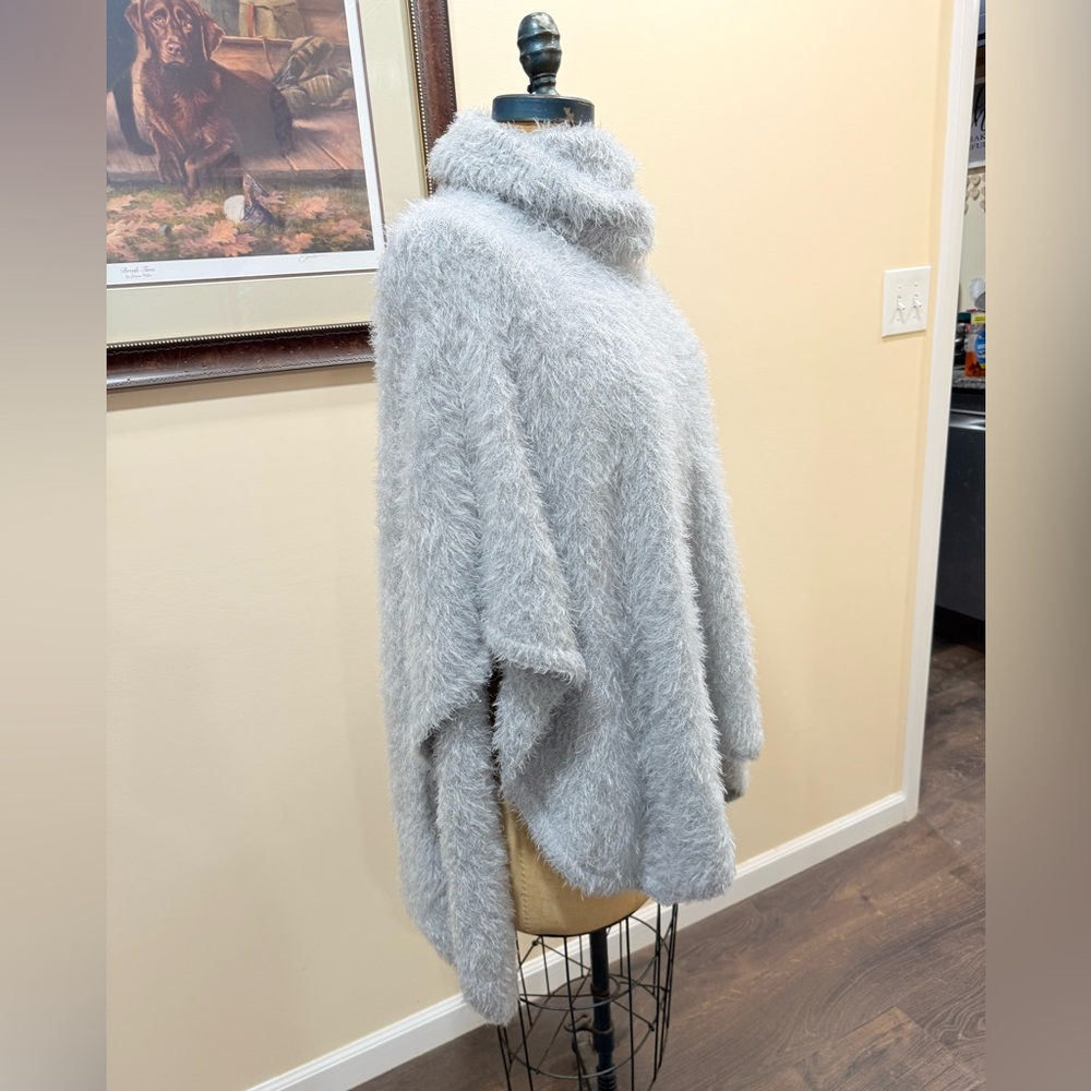 Cato Gray Cowl Neck Sweater with Plush Knit